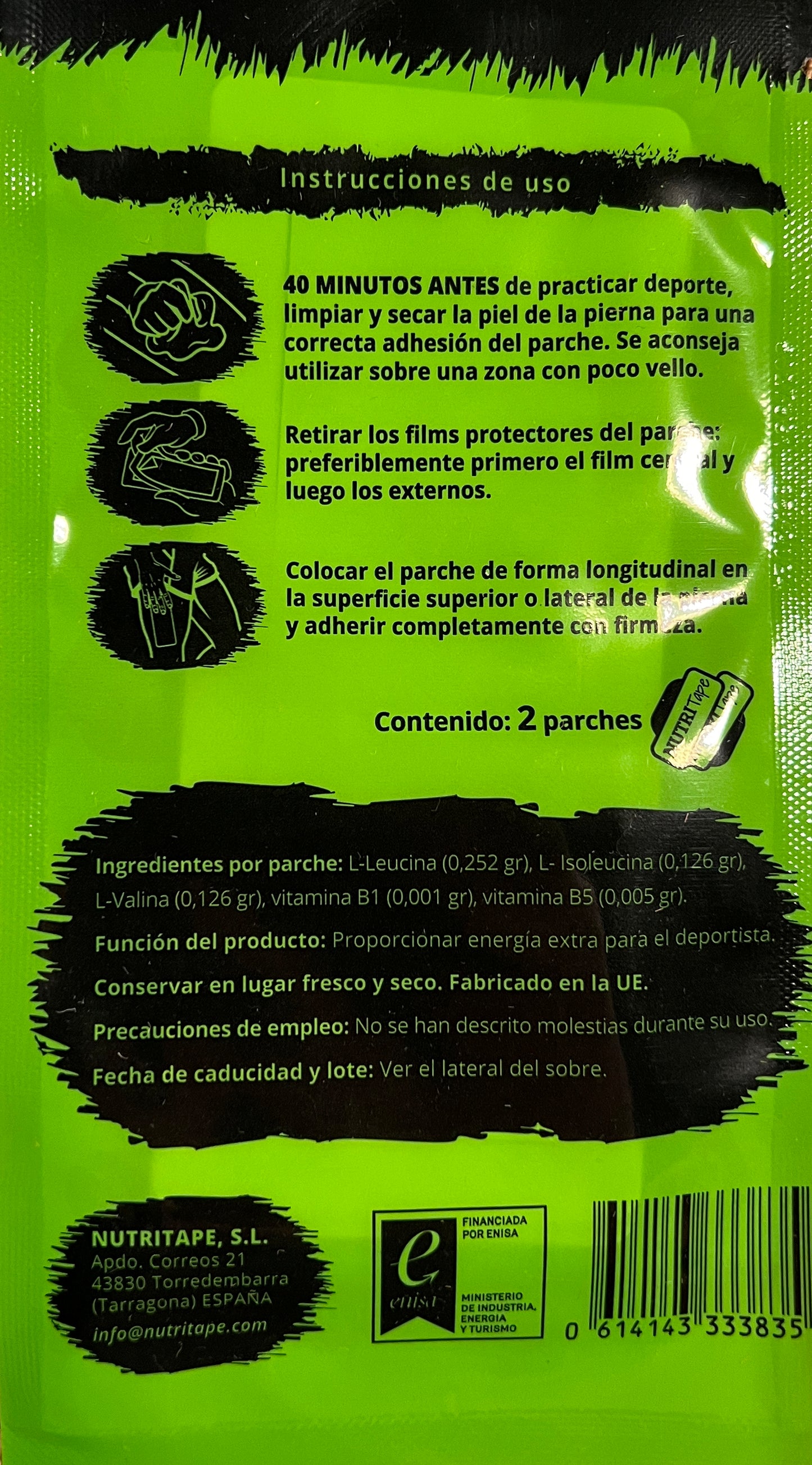 Nutritape, first nutrition patch for endurance athletes!